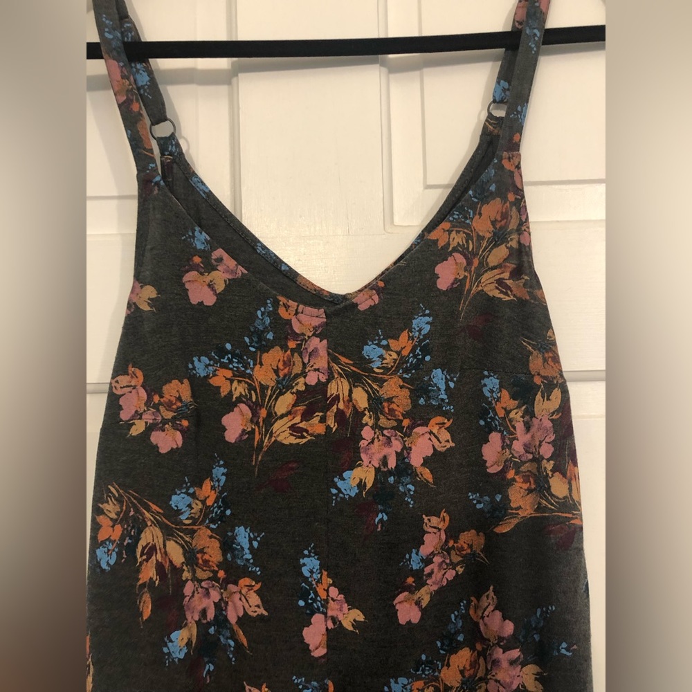 TORRID SUPER SOFT ROMPER GREY FLORAL PLUS SZ 0 or L 12